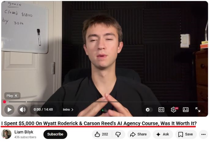 AI Agency Mastermind YouTube review