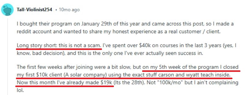 AI Agency Mastermind Reddit review